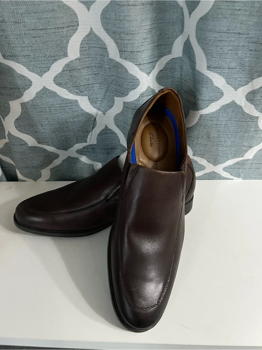Clarks Men's Dark Brown Leather Slip-On Loafers